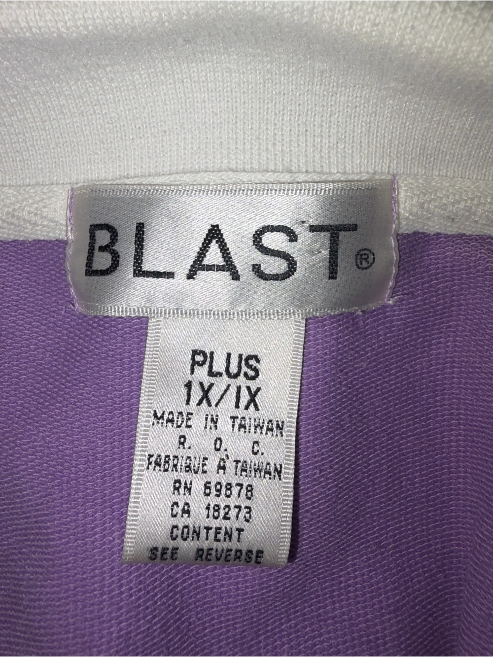 🆕💜Blast Lavender Embroidered Half Zip Sweatshirt Women’s 1X Plus - Picture 9 of 11